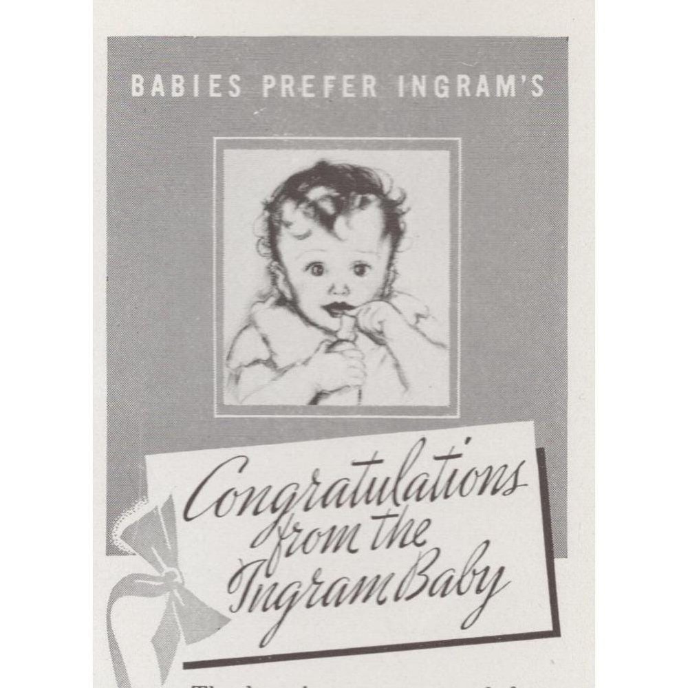 Vintage Baby Feeding Ingram Nipples Baby Nursery Shower Gift Print Ad 1937